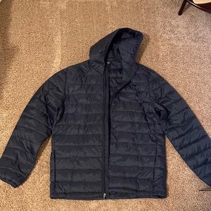 Navy RBX Puffer Hooded Jacket with packaway pouch - NWT - Size L